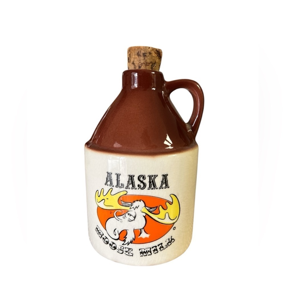 Vintage Alaska moose milk croc jug